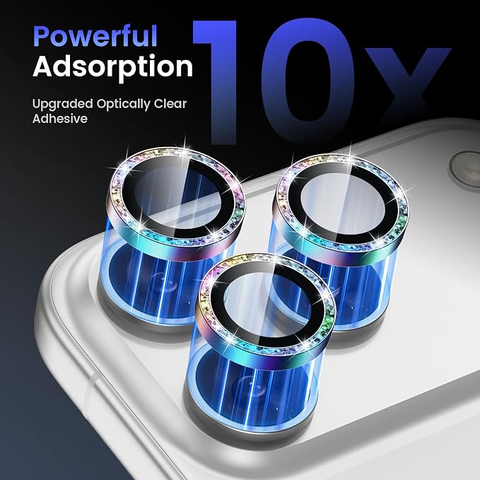 Tensea Camera Lens Protector Compatible for iPhone 17 Pro Max/17 Pro | Metal Aluminum Alloy Tempered Glass Cover Bling Camera Screen Protector Accessories, Case Friendly - Image 4