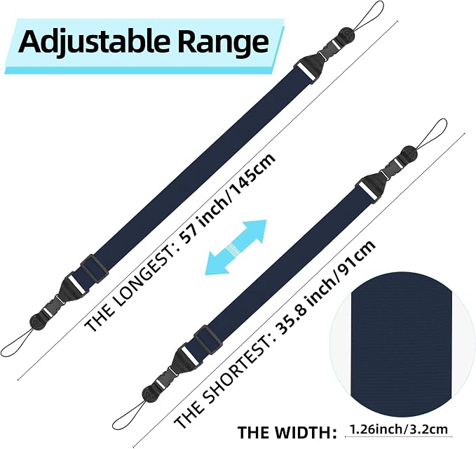 Adjustable Shoulder Strap, iPad Strap Nylon Neck Lanyard | for iPad/Samsung Tablet Case,Camera Binocular Crossbody Laptop Luggage Bag - Image 2