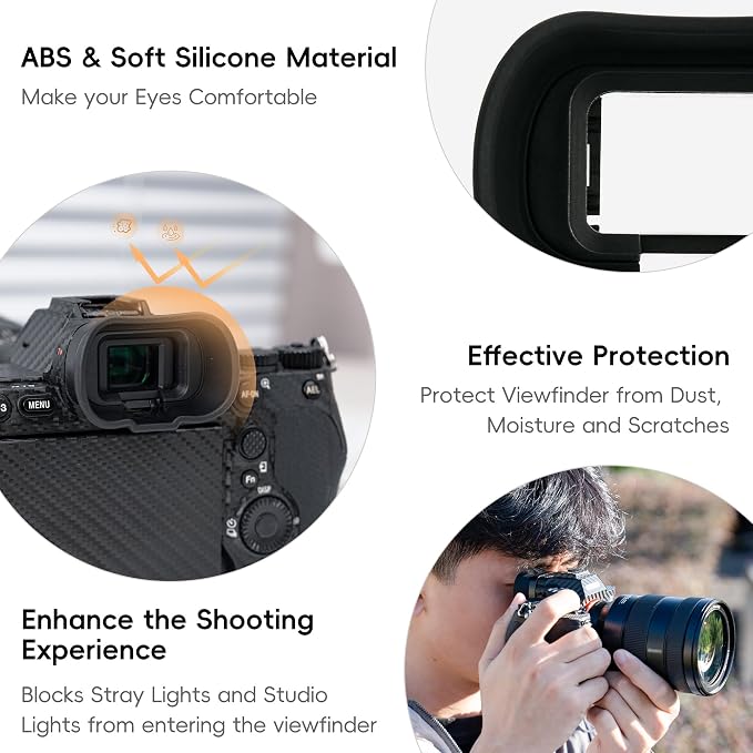 Extended Replace Sony FDA-EP19 Camera Eyecup Viewfinder for Sony A7R VI A7V | Soft Silicon,Camera Eye Cup Eyepiece,for Sony A7R VI A7RVI Alpha A7M5 A7 V A7V IV A1II A7RV A7R V A7R5 A7M4 A7IV A9III A7SIII - Image 7