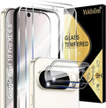 (3+2 Pack) Glass Screen Protector for Google Pixel 10 Pro XL with Camera Lens Protector,9H Tempered Glass,Fingerprint Unlock,Anti-Scratch,Bubble Free,Case Friendly - Clear by Unknown