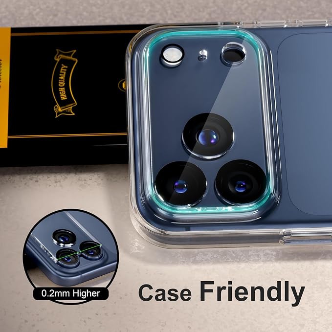 for 6 Pack iPhone 17 Pro Max Camera Lens Protectors, Clear | [Drop Protection] [Case Friendly] [Easy Installation] 9H Tempered Glass Camera Screen Protector Cover Accessories 6.9-inch - Image 6