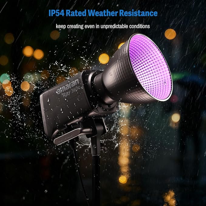 amaran Ray 360c 360W RGB LED Video Light APP/DMX Control 12 Effects | COB Continuous Output Lighting, Bowens Mount Portable Light for Photography, Studio,Video Recording (Ray 360c) - Image 6