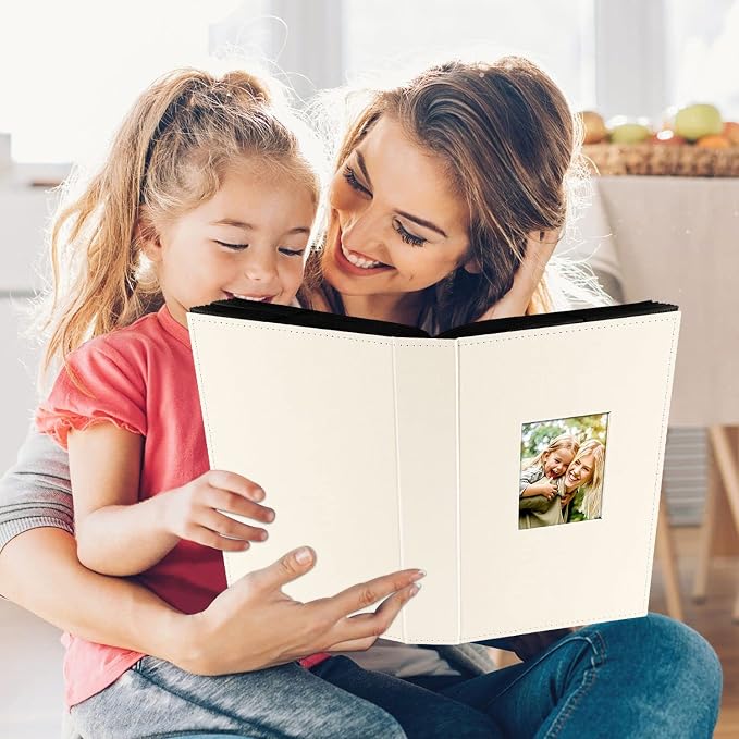 Ywlake Photo Album 4x6 300 Pockets, Leather Photo Albums Holds 300 Horizontal Only Pictures Beige - Image 6