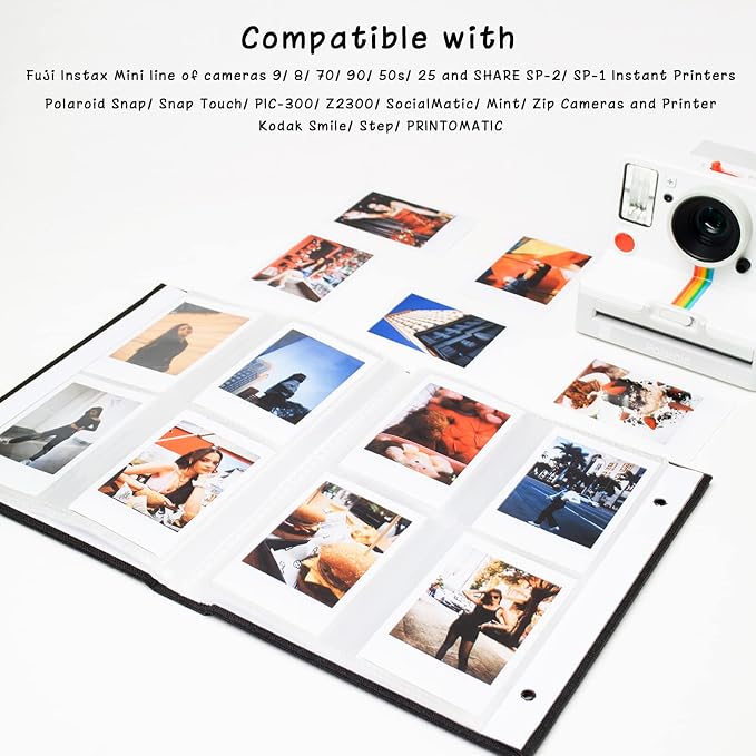Mini Photo Album for Fujifilm Instax Mini Polaroid Snap, Linen Picture Book 2x3, Each Small Album Holds 208 Photos - Image 5
