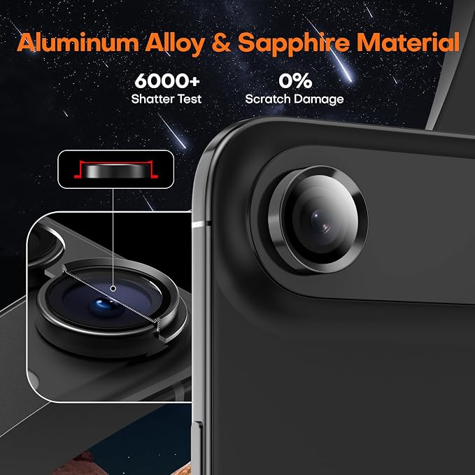 for iPhone Air Camera Lens Protector-Black | Aluminum Alloy, Tempered Glass Camera Cover, Nano Reinforced Adhesive, Accessories, Anti-Drop, Anti-Scratch, Case Friendly - Image 5