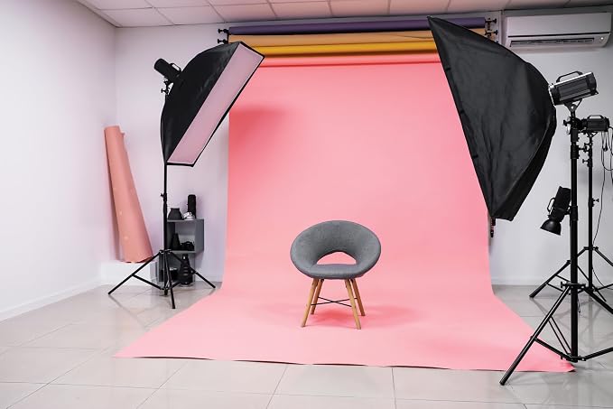 Denny Mfg Seamless Paper Backdrop for Photoshoot, Light Pink, 86 in x 36 ft | Photography Backdrop, Matte Finish for Portraits, Product Photos and Video Shoots, with Free Roll Gaffer Tape (2 in x 13 ft) - Image 7