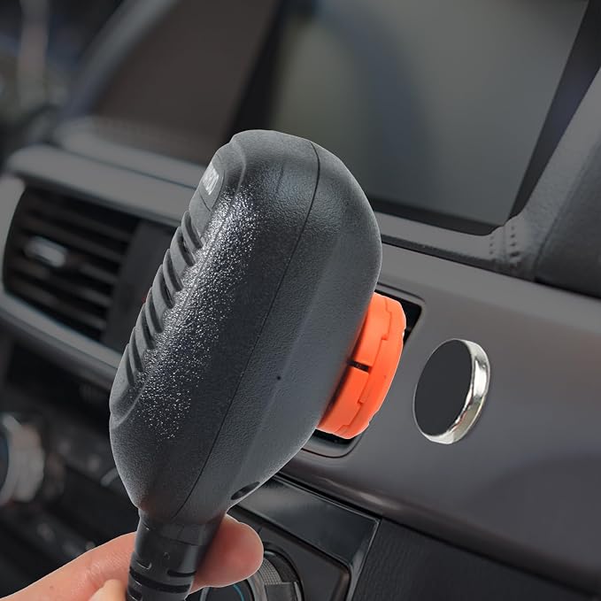 UAYESOK Magnet Mobile Radio Mic & CB Microphone Clip Holder | For Yaesu MH-67A8J, HYT SM16A1, Motorola Kenwood QYT KT-8900 Car Mic - Image 2