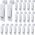 20 Pack Slatwall Utility Notch Hook Commercial Slatwall Picture Hook Metal Display Hook Hanger Slat Wall Hangers Slat Wall Accessories for Photo Frame Painting Arts Center Slat Panel (20, White) by BeapTcely