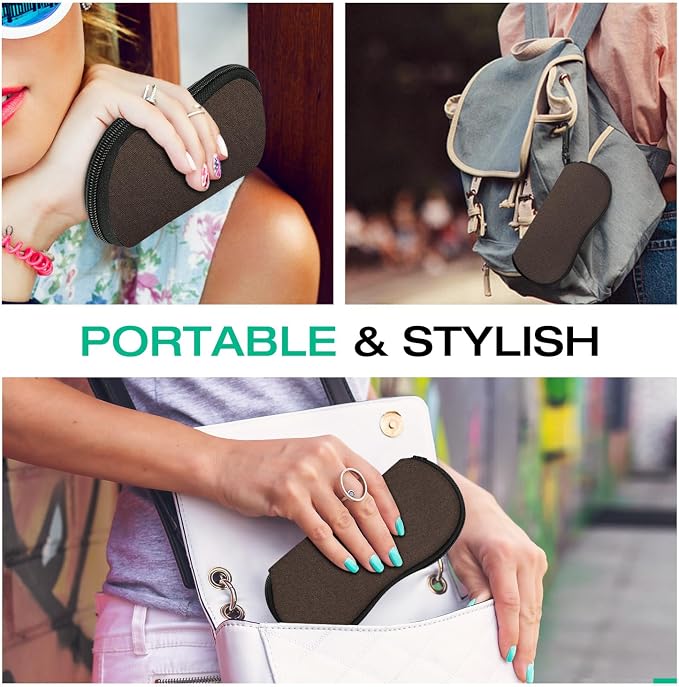 MoKo Sunglasses Soft Case Ultra Light Neoprene Zipper Eyeglass Case for Men Women - Image 6