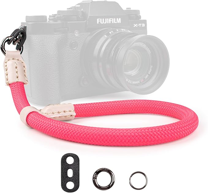 VOVMOEYA Rope Camera Wrist Strap for Sony Fujifilm Nikon Canon DSLR - Hand Strap - Pink by VOVMOEYA