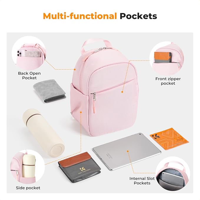 K&F CONCEPT Camera Sling Bag, Compact Crossbody Bag for DSLR Mirrorless | Lightweight Fabric, with Tripod Holder, Quick Access & Custom Dividers, Men & Women, for Sony Canon Nikon, Light Pink, BS06 - Image 3
