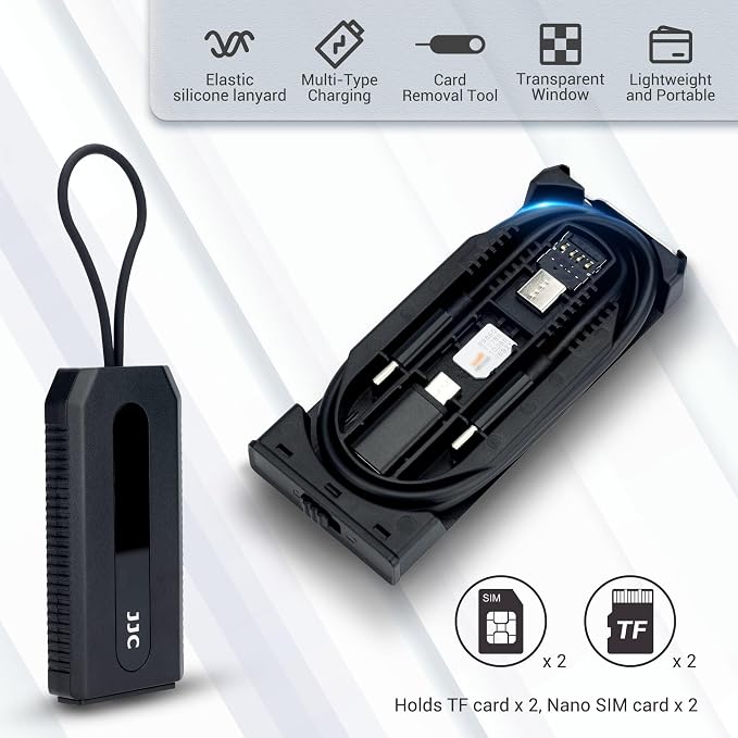 JJC Mulit-Functional Type-C Charging & Data Transfer Cable with USB C to Micro USB/USB A/USB 3.0 OTG Adapter Converter Kit for Outdoor Travel Cell Phone Charge Laptop PC Data Transfer - Image 3