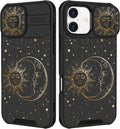 for iPhone 17 Case - Women Cute Phone Cover Girly Pretty Fancy Unique Aesthetic Design Slide Camera Cover Protective Case for Apple for iPhone 17, Sun and Moon by Goocrux