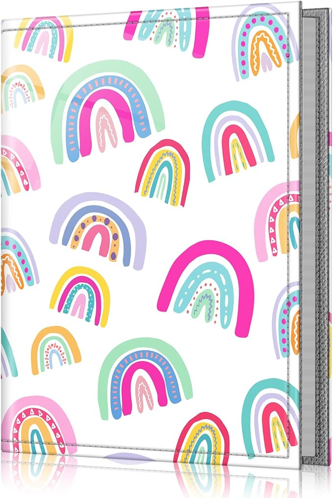 Fintie Photo Album 4x6 Photos - 52 Pockets Small Wallet Albums For Family | Vegan Leather Cover, 4X6 Picture Keepsakes, Family/Wedding/Travel Memory Book, Baby/Kids/Boys/Girls Gift, Dreamy Rainbow by Fintie