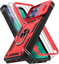 Gritup for Motorola Moto G Stylus 5G 2026 Case: G Stylus 5G 2025 Case with Screen Protector*2 [Magnetic Stand] [Slide Camera Cover] Shock Proof Military-Grade para G Stylus-5G-2025 Red+Black by Gritup