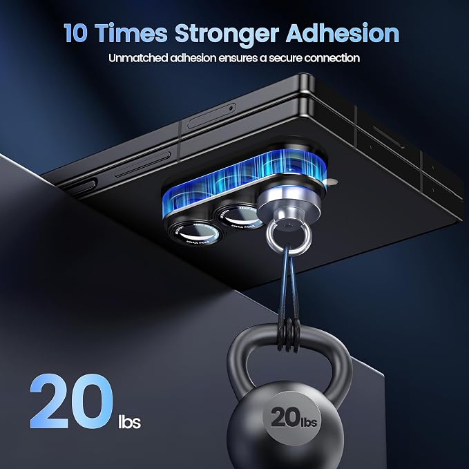 CACOE Camera Lens Protector for Samsung Galaxy Z Fold 8 Ultra/Z Fold 7 | 9H Tempered Glass, Aluminum Frame, HD Clarity, Scratch-Resistant, Camera Screen Protector Cover Accessories, Glossy Black - Image 6