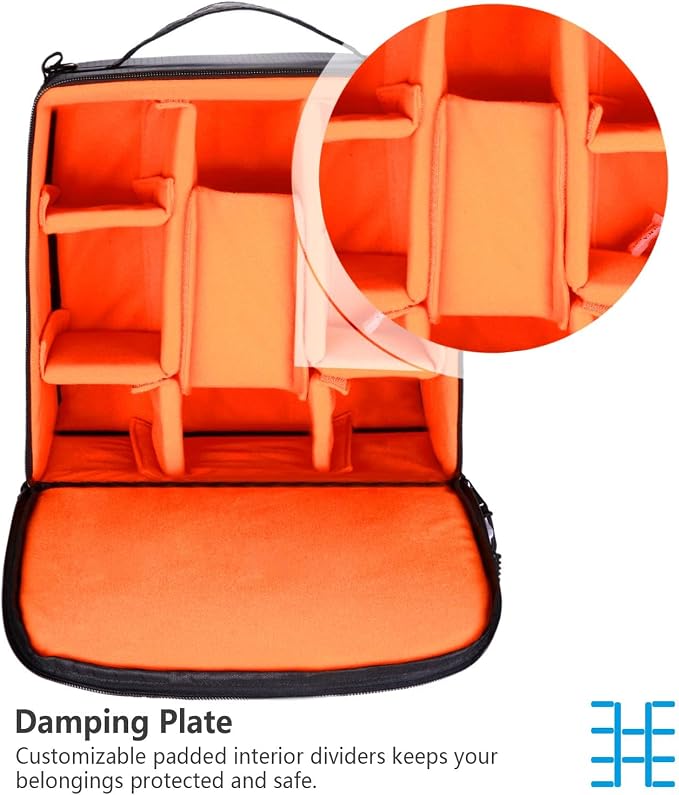 Neewer® Flexible Partition Camera Padded Bag Insert Protection Handbag for SLR DSLR Mirrorless Cameras and Lenses,Flash Light,Radio Trigger,Battery and Charger,Cables and Other Camera Accessories | For SLR, DSLR, Mirrorless Camera, Lens, Flash Light, R... - Image 7