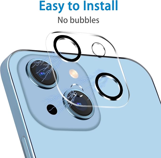 Dengduoduo 3 Pack Tempered Glass Camera Lens Protector for iPhone 14 6.1" & iPhone 14 Plus 6.7", Ultra HD, 9H Hardness, Anti-Scratch, Case Friendly, Easy to Install [No Affect on Night Shots] - Image 6