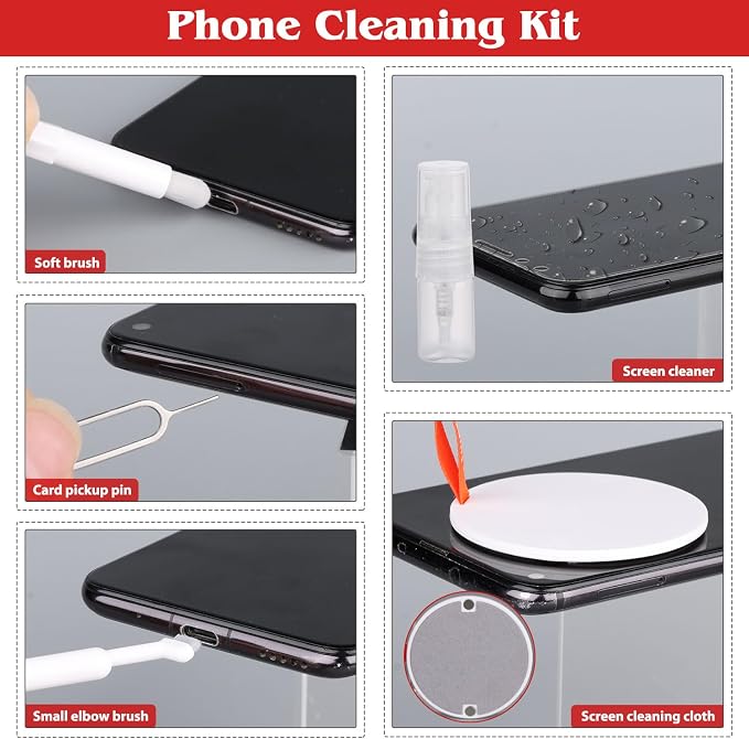 20-in-1 Phone Cleaning Kit,Computer Keyboard Brush Cleaner, Screen Electronic Cleaner Kit for Laptop, AirPods, MacBook, Cell Phone, IPad, Car, Lego, Device, Earbuds, Camera Lens - Image 5