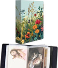 DEGDFSGR Small Photo Album 4x6 60 Pockets 120 Photos - Adventure Book Baby Photo Albums Photo Books for 4X6 Pictures Memory Book with Black Elastic Band for Photo Storage, A Grassy Field With Flowers by Unknown