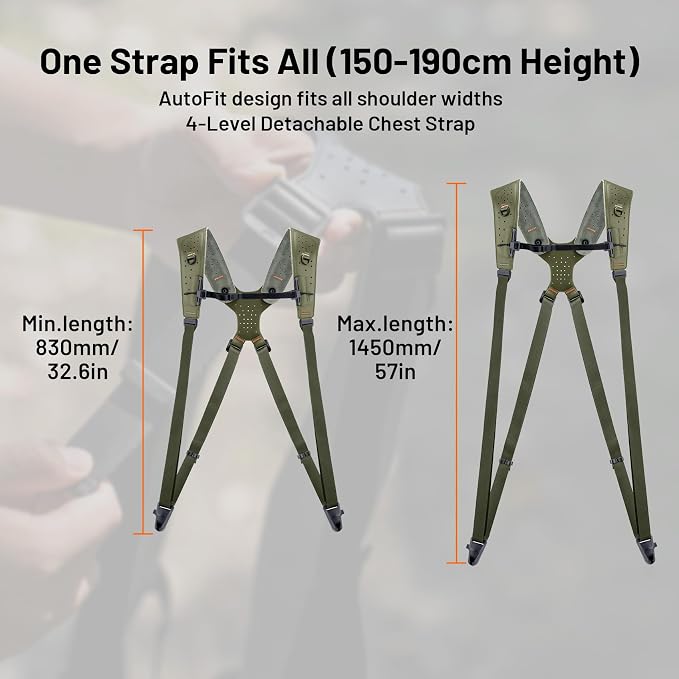 PGYTECH Quick Release Camera Strap Master, Dual Camera Harness for 3-Camera | Leather Padded, Adjustable Double Camera Harness for Photographers, Ideal for Sports, Wildlife, Weddings & Events, Black - Image 8
