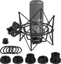 Geekria for Creators Microphone Shock Mount Compatible with AKG P120, P420, P820, Anti-Vibration Suspension Mount, Mic Holder Adapter Clamp (Black / Metal) by GEEKRIA
