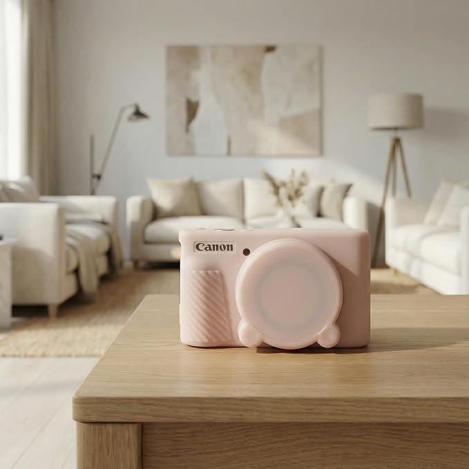 MUZIRI KINOKOO Case for Canon SX740 HS, SX730 HS Camera - Soft Protective Cover Powershot SX740 SX730 HS Silicone Sleeve with Removable Lens Cover - Anti-Slip & Anti-Scratch - Jelly Pink - Image 7