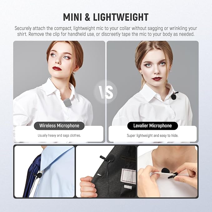 NEEWER LM1 USB A Lapel Microphone Mini Omnidirectional Clip On Lavalier Mic | Plug & Play, 2m Cable, for USB 2.0 Mac Windows PC Laptop Computer YouTube Skype, Podcast, Gaming, Vlog, Video Conferencing - Image 8