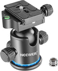 NEEWER 36MM Tripod Ball Head 360° Panoramic Metal with Arca Type Plate | Quick Release Plate, 1/4" Screw, 3/8" Thread, Max Load 17.6lb/8kg, Mount for Monopod, Slider, DSLR Camera, Camcorder (Blue) by Neewer