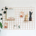 2 Pack Large Wall Grid Panels with Light and Clips, Photo Display Board, Picture Frame Collage Board, Wire Grid Wall Panel Room Decoration,Rose Gold | Picture Frames Collage , Wire Grid Wall Panel Room Decoration by GBYAN