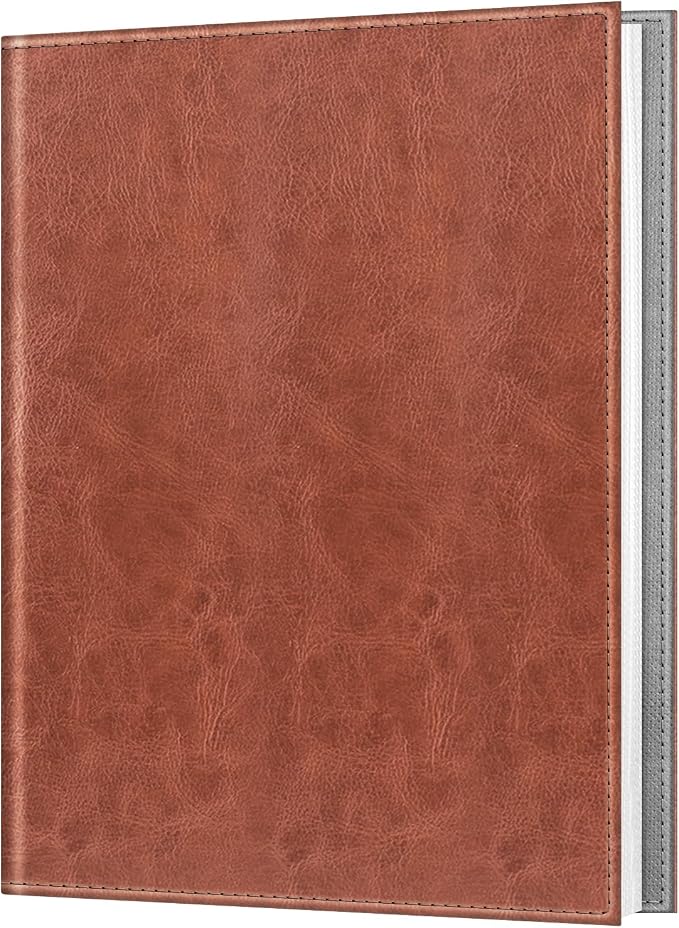 Fintie Photo Album for 8x10 Photos, 52 Pockets Vegan Leather Memory Book | Premium Cover Picture Book, For Family/Wedding/Couples Keepsakes, Anniversary Photos & Artwork Collection, Vintage Brown by Fintie