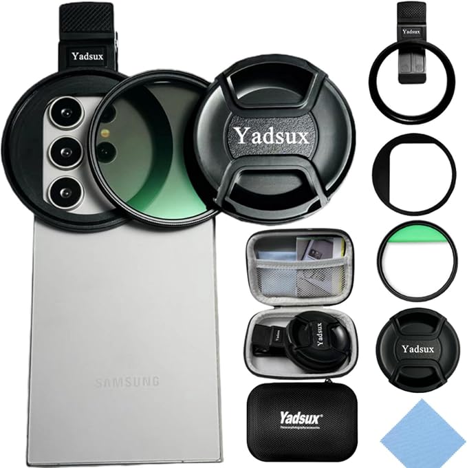 67mm Clip-on Phone CPL Polarizer Filter Lens for Samsung24,23,22 iPhone16,15,14, and Other Smart Phones, Equipped with Detachable Right Angle Shading Board, Applicable to All Mobile Phone Cameras - Image 2