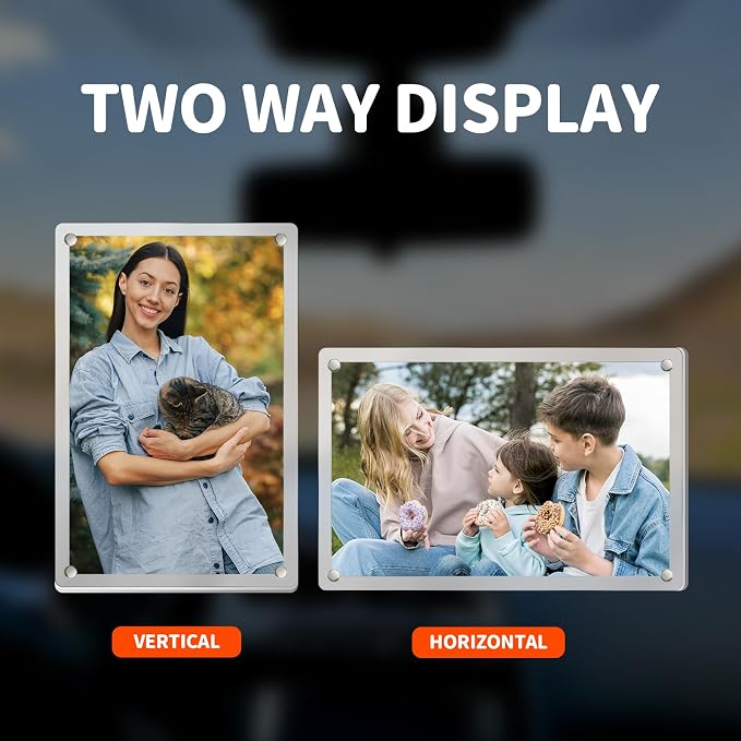 Magnetic Car Sun Visor Photo Holder Clip – Clear Acrylic Frame for Dashboard or Visor Display, Small Picture Holder for Car Interior Accessories & Personal Decor (Transparent, 2.8 x 4.7) - Image 3