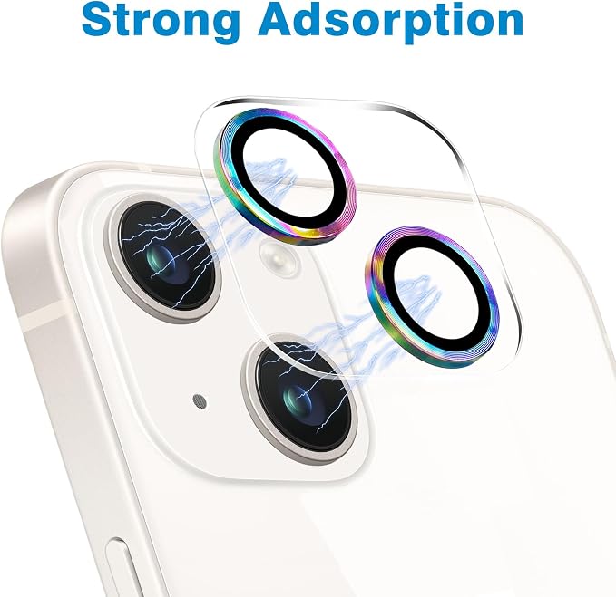 Dengduoduo 3 Pack Tempered Glass Camera Lens Protector for iPhone 14 6.1" & iPhone 14 Plus 6.7", Ultra HD, 9H Hardness, Anti-Scratch, Case Friendly, Easy to Install [No Affect on Night Shots] - Image 5
