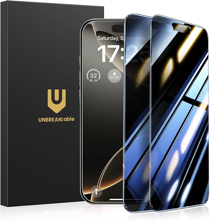 UNBREAKcable Privacy Screen Protector for iPhone 16 Pro Max, 2-Pack | True 28° Anti-Spy, Shatterproof Tempered Glass, 9H Hardness, Easy Install, Bubble-Free, Anti-Scratch, Case Friendly - Image 9