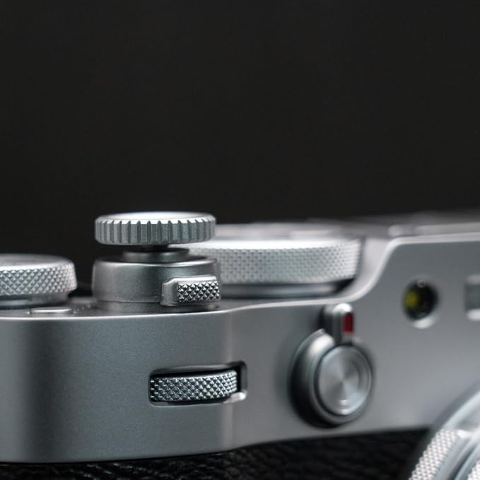 Camera Soft Release Button, 13mm Brass Shutter Button, Silver | For Fujifilm X-T5/X-T4/X-T3/X-T30, X100VI/X100V, Leica M, Nikon Zf/Df.Screw-In, Knurled Grip, Threaded Cameras - Image 5
