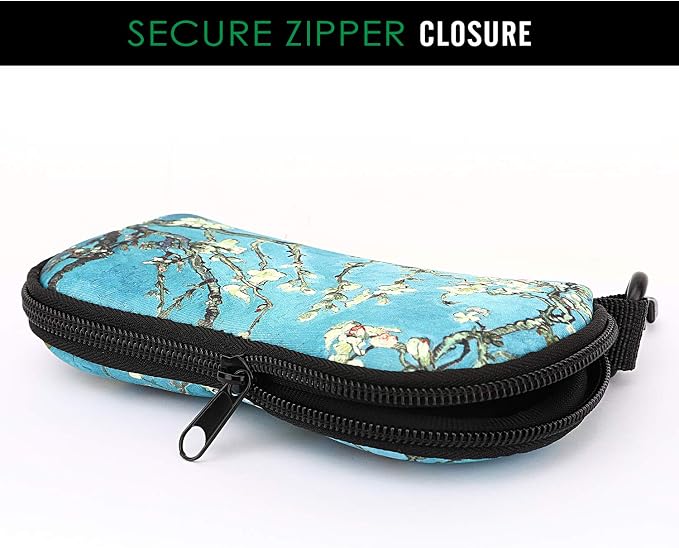 MoKo Sunglasses Soft Case Ultra Light Neoprene Zipper Eyeglass Case for Men Women - Image 5