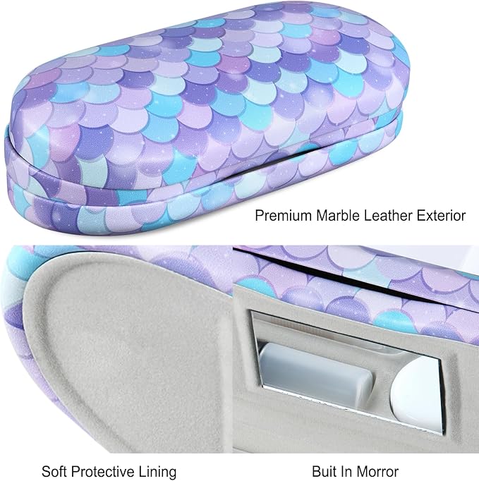 AITIME 2 in 1 Contact Lens and Glasses Case Combo,Contact Travel Case Kit | Double Sided Eye Contact Case with Remover Tool,Storage Organizer Accessories,Cute Eyeglasses Case with Contact Holder - Image 3
