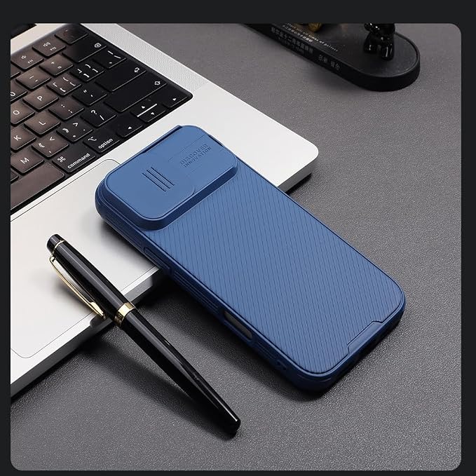 Nillkin Magnetic for iPhone 16 Pro Max Case, Upgraded Slide Camera Cover, Compatible with Magsafe, Slim Shockproof Protective Phone Case for 16 Pro Max 6.9 inch, Blue - Image 8