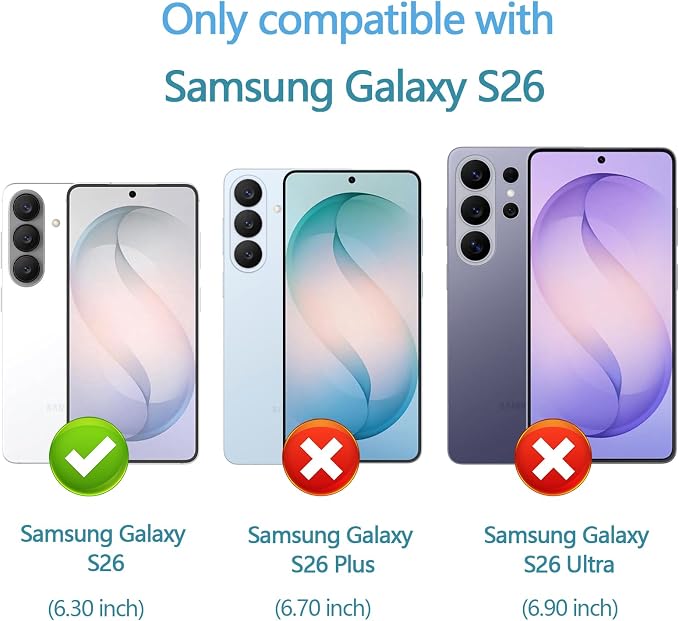 Anoowkoa 3 Pack Glass Screen Protector for Samsung Galaxy S26 & 3 Pack Galaxy S26 Camera Lens Protector Tempered Glass.9H Hardness.Bubble-free.Support Fingerprint Unlock.Easy Installation - Image 9