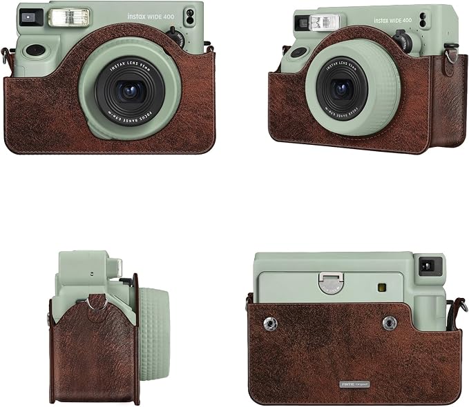 FINTIE Protective Case for Fujifilm Instax Wide 400 Instant Camera, Vintage Brown - Image 3