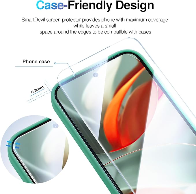 SMARTDEVIL Screen Protector for Google Pixel 9 Pro (3 Pack) + Camera Lens Protector, HD Tempered Glass, Fingerprint Unlock Friendly, 9H Military-Grade Protection, Scratch & Drop Resistant - Image 6