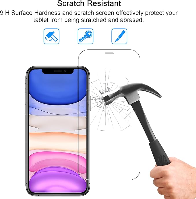 SIBEITU 3+3 Pack Screen Protector + Camera Lens Protector for iPhone 11 | 6.1 Inch HD 9H Hardness Tempered Glass Film, Scratch Resistant, Sensor Protection, Case Friendly, High Response, Bubble Free - Image 4