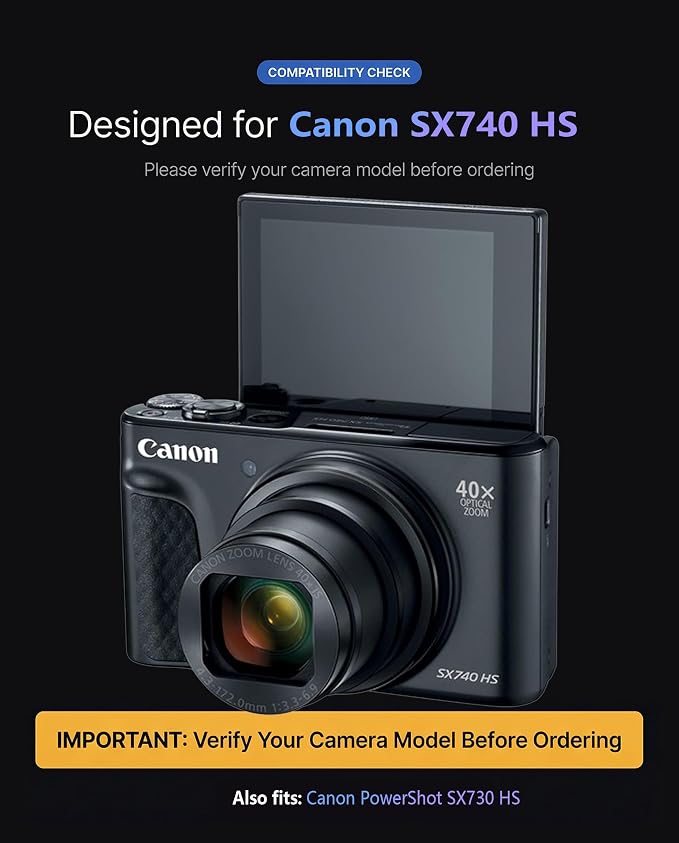 Screen Protector for Canon PowerShot SX740 HS/SX730 HS, 9H Glass | 3-Pack + ABS Box. 9H Hardness, Anti-Scratch, Anti-Bubble, HD Clarity, Anti-Fingerprint, Anti-Glare, Easy Install - Image 2