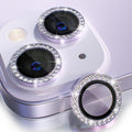 Choiche for iPhone 14/14 Plus Camera Lens Protector Bling, Diamond-Purple | Ultra HD, 9H Tempered Glass Camera Cover Screen Protector Metal Individual Ring Decoration Accessories, 2-Lens, 6.1/6.7-inch by Choiche