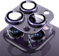Uyiton for iPhone 14 Pro/iPhone 14 Pro Max Camera Lens Protector | Drop Protection 9H Tempered Glass Camera Cover screen Metal Ring Case Friendly Scratch Resistant - Matte Purple by Uyiton