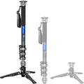 Leofoto Professional Carbon Fiber Monopod with Pedal, 63.78" Portable Travel Monopod with Removable Tripod Base for Camera, Max Load 11.02LB/5KG, Compatible with Sony/Canon/Nikon/DSLR (MF-324C) by TAKINGITFURTHER-LEOFOTO