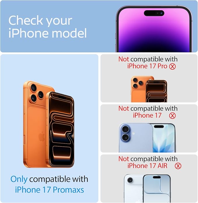 3 Pack Privacy Screen Protector for iPhone 17 Pro Max+3 Pack Camera Lens Protector with Tempered Glass, Touch Sensitive and Case Friendly - Image 2
