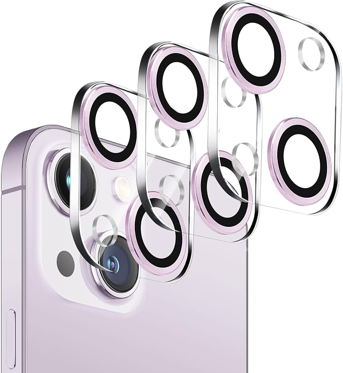 Dengduoduo 3 Pack Tempered Glass Camera Lens Protector for iPhone 14 6.1" & iPhone 14 Plus 6.7", Ultra HD, 9H Hardness, Anti-Scratch, Case Friendly, Easy to Install [No Affect on Night Shots] by Dengduoduo