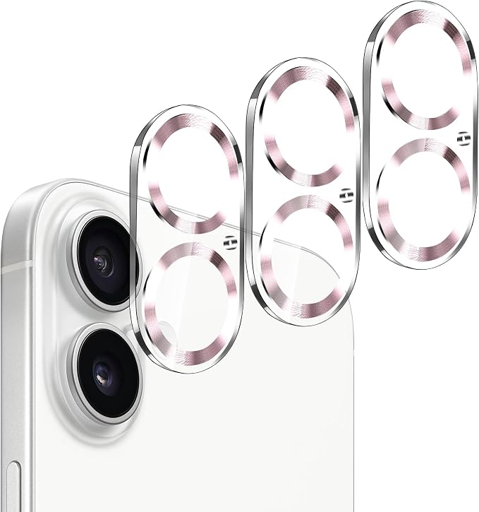 Dengduoduo Camera Lens Protector for iPhone 16 and 16 Plus 3 Pack, Tempered Glass, Ultra HD, 9H Hardness, Anti-Scratch, Case Friendly, Easy to Install [No Affect on Night Shots] by Dengduoduo